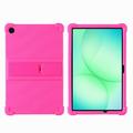 Etui en silicone Samsung Galaxy Tab A11+ avec Kickstand - Rose vif