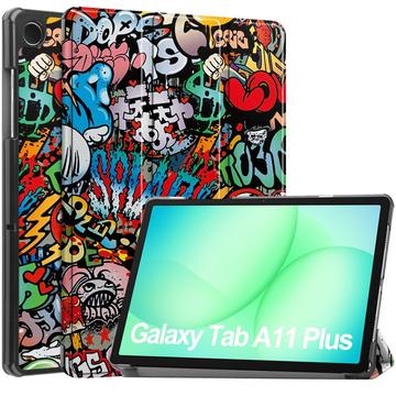 Étui Smart Folio Samsung Galaxy Tab A11+ Tri-Fold Series - Graffiti