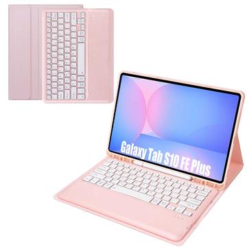 Étui Samsung Galaxy Tab S10 FE+ avec Clavier Bluetooth - Rose