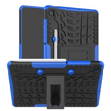 Coque Hybride Samsung Galaxy Tab S6 Lite 2020/2022/2024 Antidérapante avec Béquille - Bleue / Noire