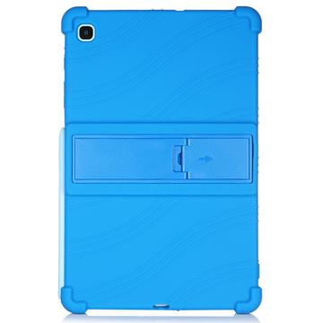 Étui Samsung Galaxy Tab S6 Lite 2020/2022/2024 en silicone avec béquille - Bleu