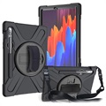 Étui Samsung Galaxy Tab S7/S8 Heavy Duty 360 avec Sangle - Noir