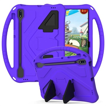 Coque Samsung Galaxy Tab S7+/S7 FE/S8+ Antichoc Portative pour Enfants - Violete