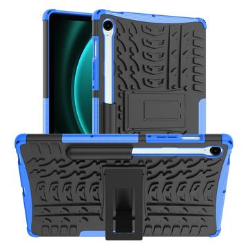 Coque Hybride Samsung Galaxy Tab S10 FE/S9 FE Antidérapante avec Béquille - Bleue / Noire