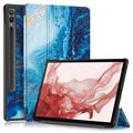 Étui à Rabat Smart Samsung Galaxy Tab S9+ - Série Tri-Fold - Vague de Mer