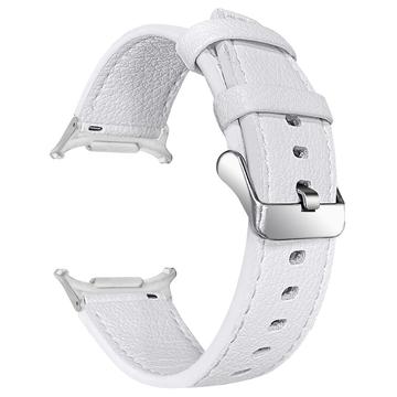 Bracelet en Cuir Samsung Galaxy Watch Ultra avec Connecteurs - 47mm - Blanc