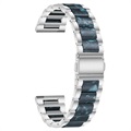 Bracelet en Acier Inoxydable Samsung Galaxy Watch4/Watch4 Classic - Bleu Foncé / Argenté