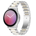 Bracelet en Acier Inoxydable Samsung Galaxy Watch4/Watch4 Classic - Blanche Perle / Argenté