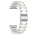Bracelet en Acier Inoxydable Samsung Galaxy Watch4/Watch4 Classic - Blanche Perle / Argenté