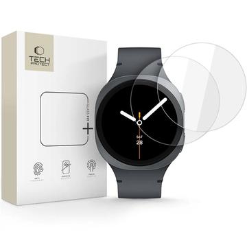 Protecteur d\'écran en verre trempé Samsung Galaxy Watch8 Tech-Protect Glass Fit+ - 44mm - 2 Pcs. - Clair