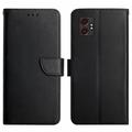 Étui Portefeuille Samsung Galaxy XCover7 Pro en Cuir avec Béquille - Noir