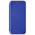 Étui à Rabat Samsung Galaxy Xcover 5 - Fibre de Carbone - Bleu