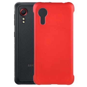 Coque Samsung Galaxy Xcover 5 en Plastique Caoutchouté - Rouge