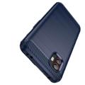 Coque en TPU Brossé pour Samsung Galaxy Xcover6 Pro - Fibre de Carbone - Bleue