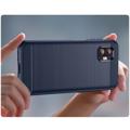 Coque en TPU Brossé pour Samsung Galaxy Xcover6 Pro - Fibre de Carbone - Bleue