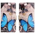 Étui Portefeuille Samsung Galaxy Xcover7 - Série Style - Papillon Bleu