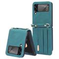 Coque Hybride Samsung Galaxy Z Flip4 5G avec Porte-Cartes - Verte