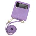 Coque Hybride Samsung Galaxy Z Flip4 5G avec Porte-Cartes - Violete