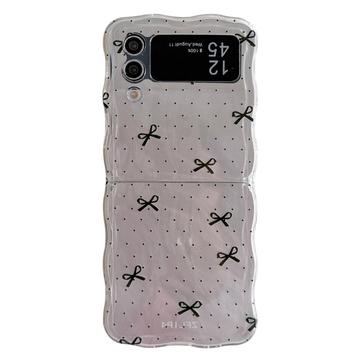 Étui élégant Samsung Galaxy Z Flip4 en TPU à bords ondulés