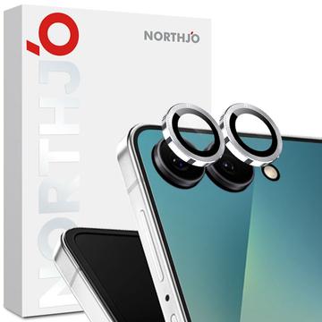 Kit de protection de l\'objectif de l\'appareil photo Samsung Galaxy Z Flip7 Northjo - Argent