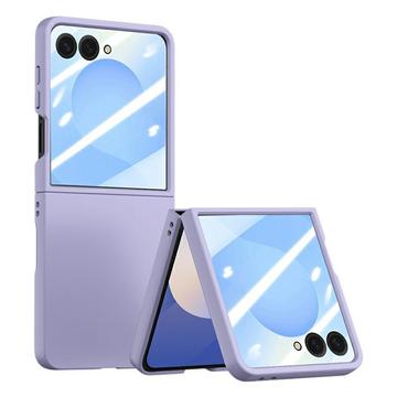 Coque Samsung Galaxy Z Flip7 en plastique avec protecteur d\'écran extérieur en verre trempé - Violete