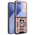 Coque Hybride Samsung Galaxy Z Flip7 à Anneau Rotatif avec Protection pour Appareil Photo