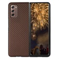 Coque Hybride Samsung Galaxy Z Fold2 5G - Fibre de Carbone - Marron