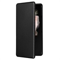 Étui à Rabat Samsung Galaxy Z Fold3 5G - Fibre de Carbone - Noir