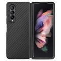 Coque Hybride pour Samsung Galaxy Z Fold4 5G - Fibre de Carbone - Noire
