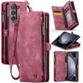 Étui Portefeuille Samsung Galaxy Z Fold6 Multifonctionnel 2-en-1 Caseme 008 - Rouge