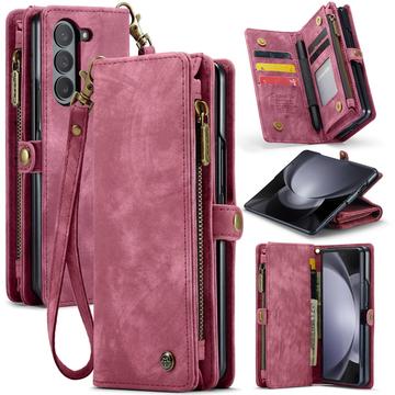 Étui Portefeuille Samsung Galaxy Z Fold6 Multifonctionnel 2-en-1 Caseme 008 - Rouge