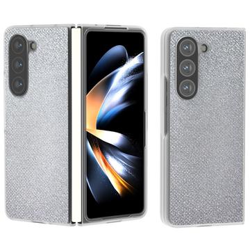 Coque hybride Samsung Galaxy Z Fold6 Texture Strass - Argenté