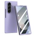 Coque Samsung Galaxy Z Fold7 en plastique avec protecteur d'écran extérieur en verre trempé - Violete