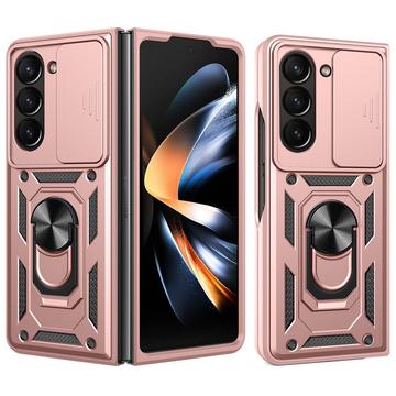 Coque Hybride Samsung Galaxy Z Fold7 à Anneau Rotatif avec Protection pour Appareil Photo
