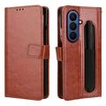 Étui portefeuille Samsung Galaxy Z Fold7 avec support - Marron