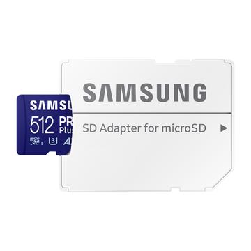 Carte mémoire Samsung Pro Plus microSDXC avec adaptateur SD MB-MD512SA/EU