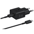 Adaptateur Secteur USB-C Samsung avec Câble EP-T2510XBEGEU - 25W - Noir