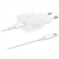 Adaptateur Secteur USB-C Samsung avec Câble EP-T2510XWEGEU - 25W - Blanc