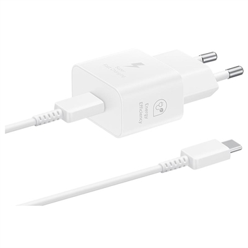 Adaptateur Secteur USB-C Samsung avec Câble EP-T2510XWEGEU - 25W - Blanc