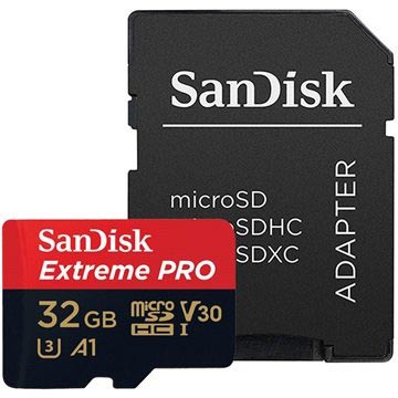 Carte Mémoire MicroSDHC SanDisk SDSQXCG-032G-GN6MA Extreme Pro UHS-I - 32GB