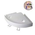 Tablette d'angle en plastique sans vis pour salle de bain - 23cm (Emballage ouvert - Acceptable)