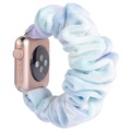 Bracelet Apple Watch Series 7/SE/6/5/4/3/2/1 Scrunchie - 45mm/44mm/42mm - Teintes Bleues