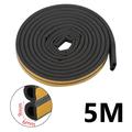 Bande d'étanchéité EPDM auto-adhésive pour portes et fenêtres - 5m, 9x6mm