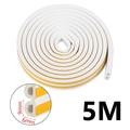 Bande d'étanchéité EPDM auto-adhésive pour portes et fenêtres - 5m, 9x6mm - Blanc