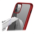 Coque Hybride iPhone 11 Pro - Série Shine&Protect 360 - Rouge / Transparent