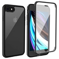 Coque Hybride iPhone 7/8/SE (2020)/SE (2022) - Série Shine&Protect 360 - Noir / Transparent