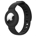 Bracelet Apple AirTag en Silicone Antichoc - Noir