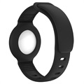 Bracelet Apple AirTag en Silicone Antichoc - Noir