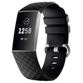 Bracelet Fitbit Charge 3 en Silicone avec Connecteurs - Noir