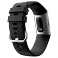 Bracelet Fitbit Charge 3 en Silicone avec Connecteurs - Noir